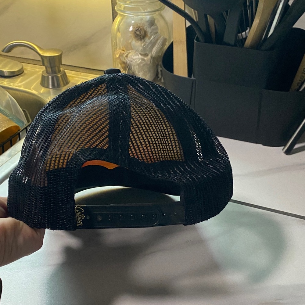 Columbia Black Mesh Trucker Cap with Orange Accent - Picture 2 of 3